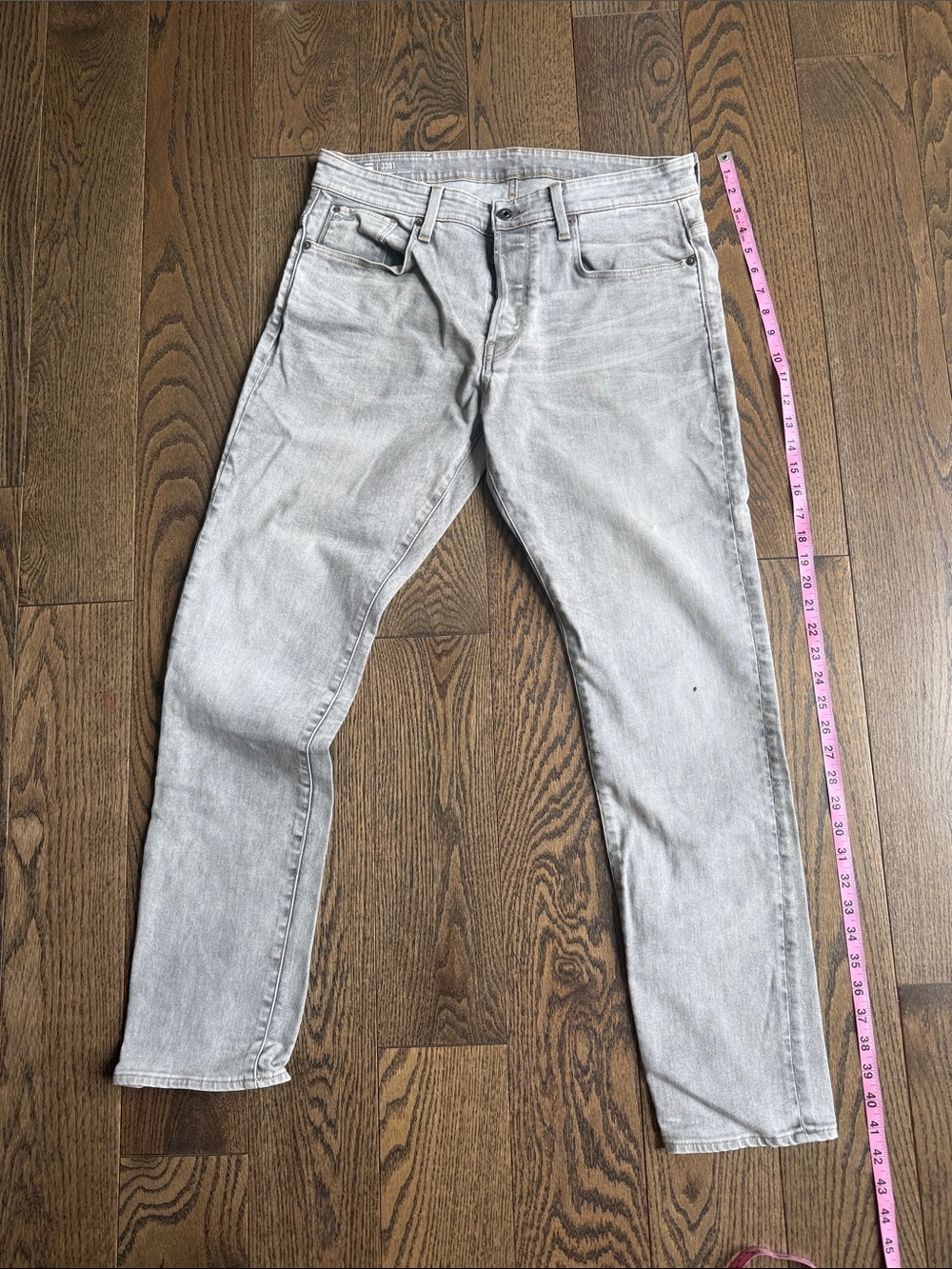 G-Star Slim Straight Light Gray Men's Jeans 34/32 RAW GUC